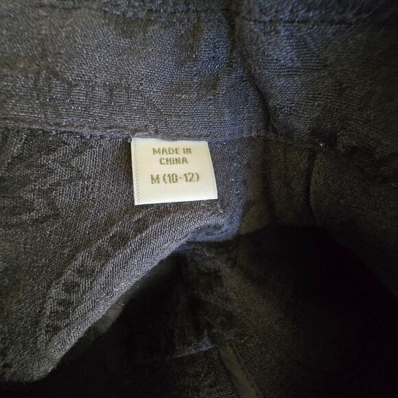 COLDWATER CREEK Black Women's Jacket Blazer Size Medium Paisley Patterned - Picture 4 of 7